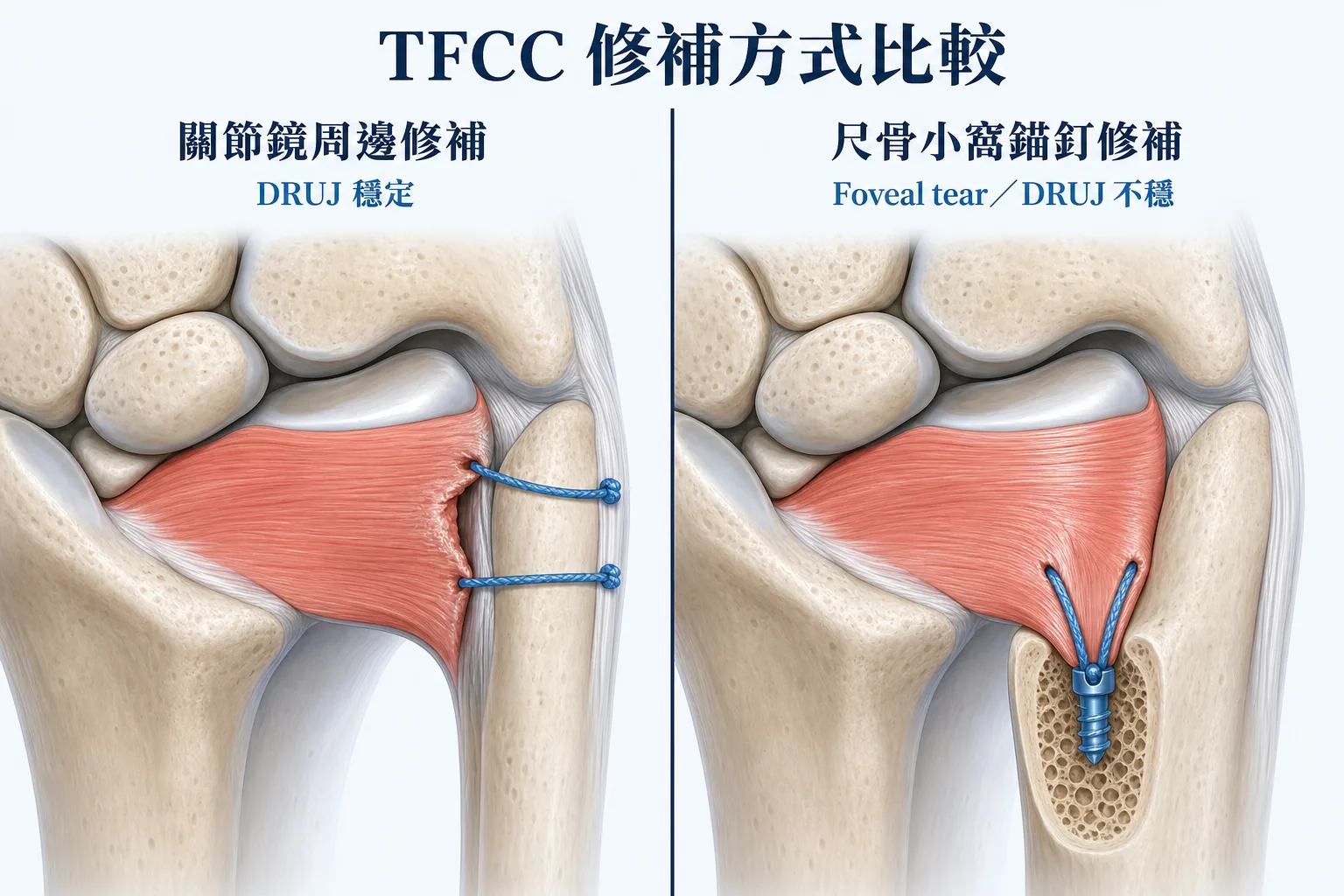 TFCC 怎麼修補？關節鏡下使用縫線修補還是縫合錨釘？封面